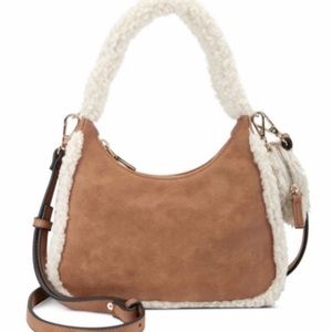 INC International Concepts Zaree Sherpa Faux Fur Mini Shoulder Bag
